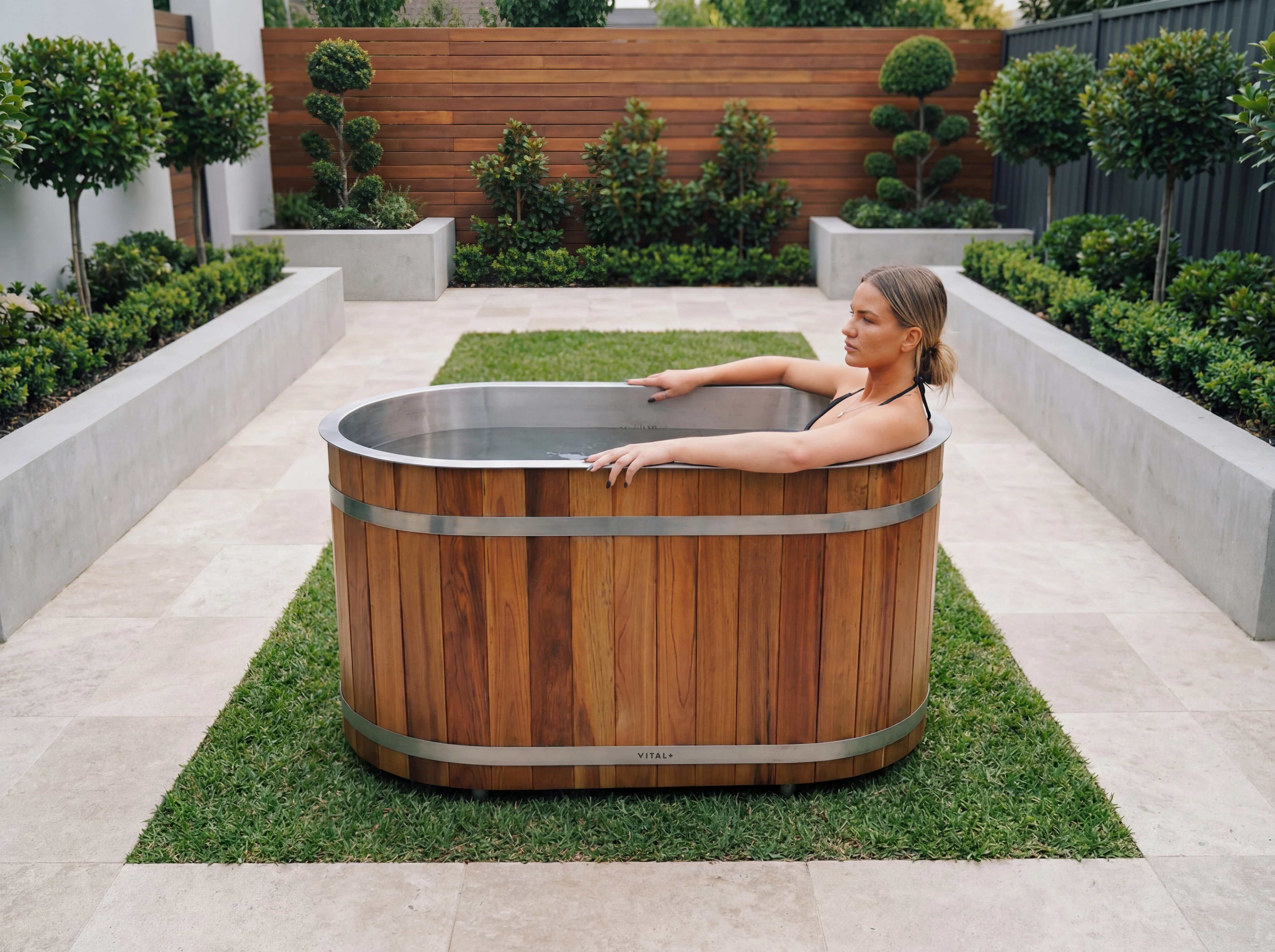 XEN Infrared Sauna + Solo Cedar Tub - Image 4